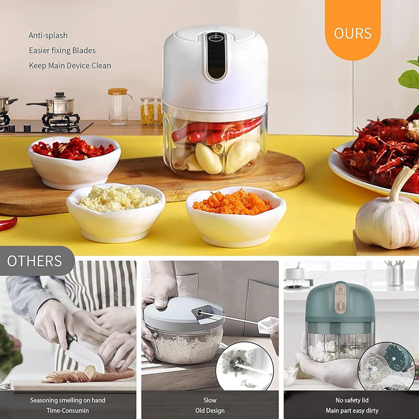 New Portable Electric Food Chopper