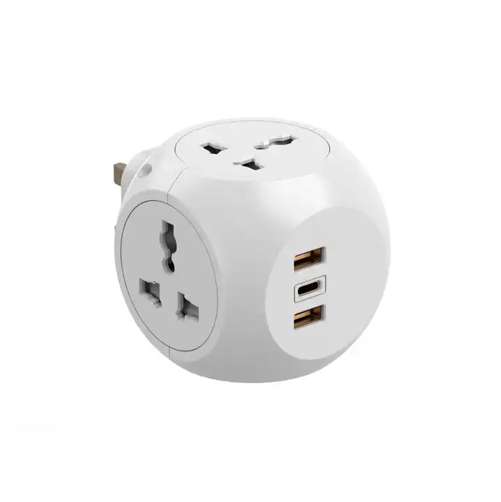Universal Plug socket 4 outlets with USB port fast charger adapter