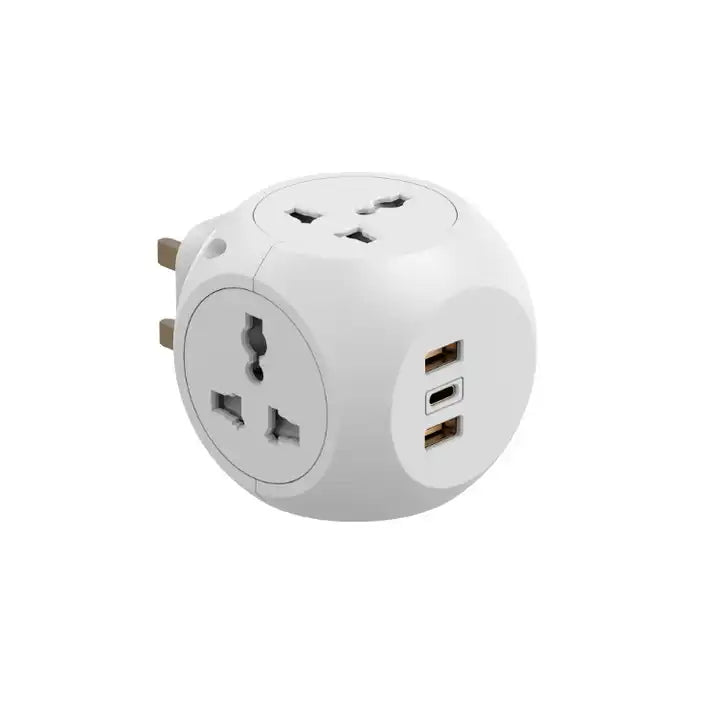 Universal Plug socket 4 outlets with USB port fast charger adapter